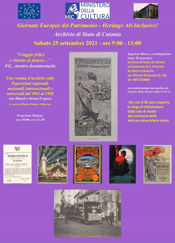 Fil...mostra documentaria "Viaggio felice e ritorno al futuro. Una vetrina d'archivio sulle Esposizioni regionali, nazionali, internazionale e universali dal 1861 al 1958"